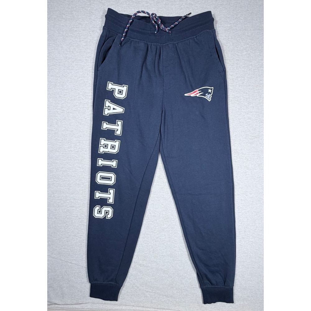 NFL Football New England Patriots Jogger Sweatpants Navy Blue Mens Small Lounge